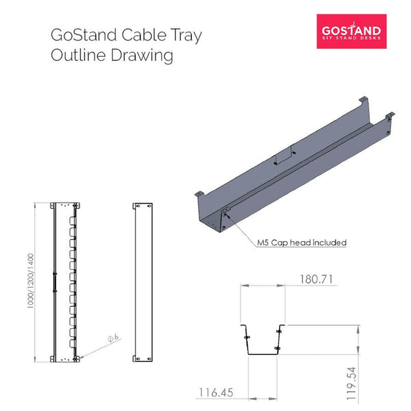 Under Desk Cable Tray