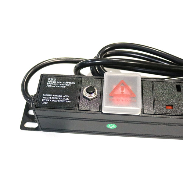 UK 6 way plug block (PDU) with surge protection