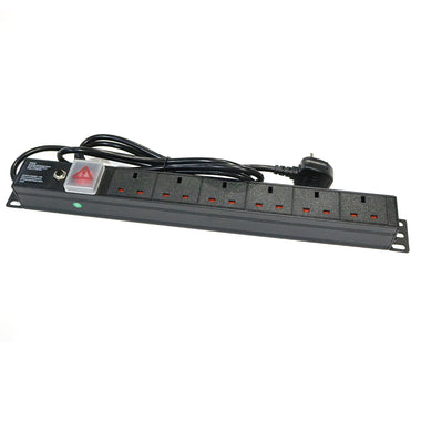 UK 6 way plug block (PDU) with surge protection