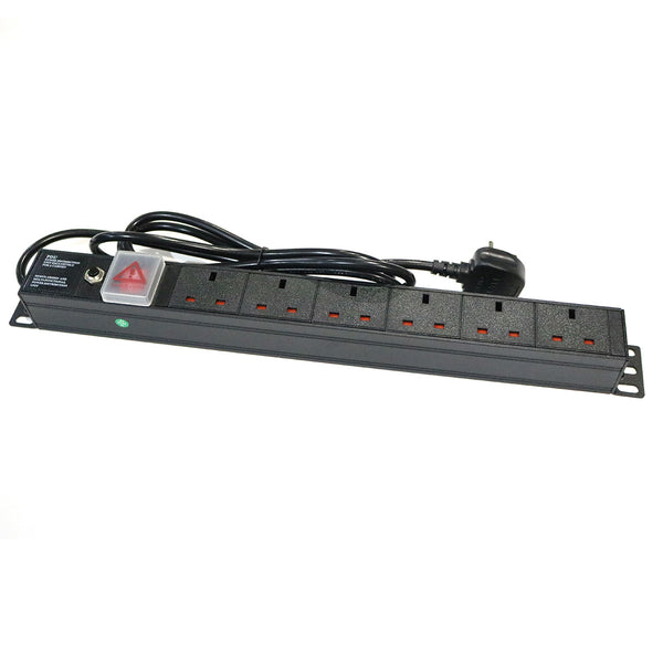 UK 6 way plug block (PDU) with surge protection