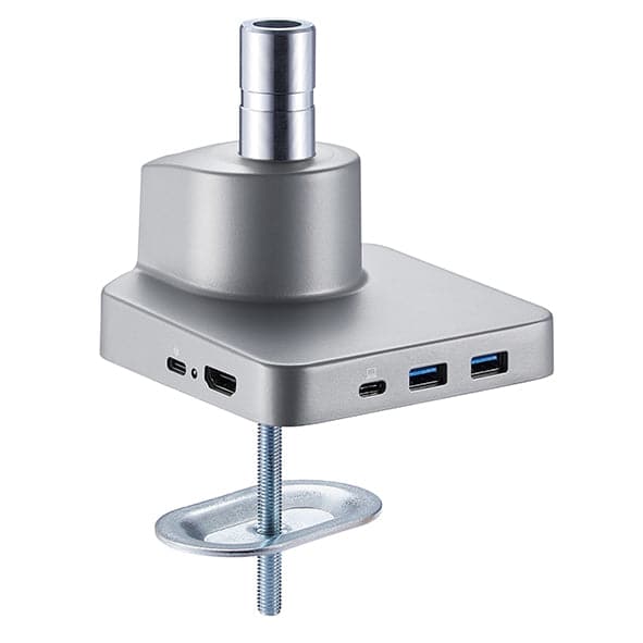 Single monitor arm 9Kg Silver with optional laptop docking