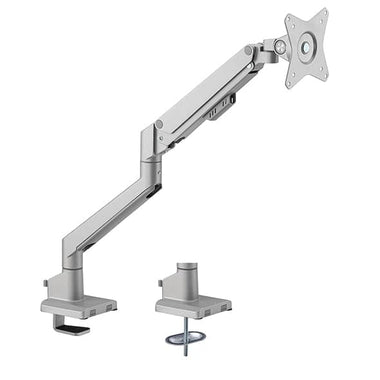 Single monitor arm 9Kg Silver with optional laptop docking