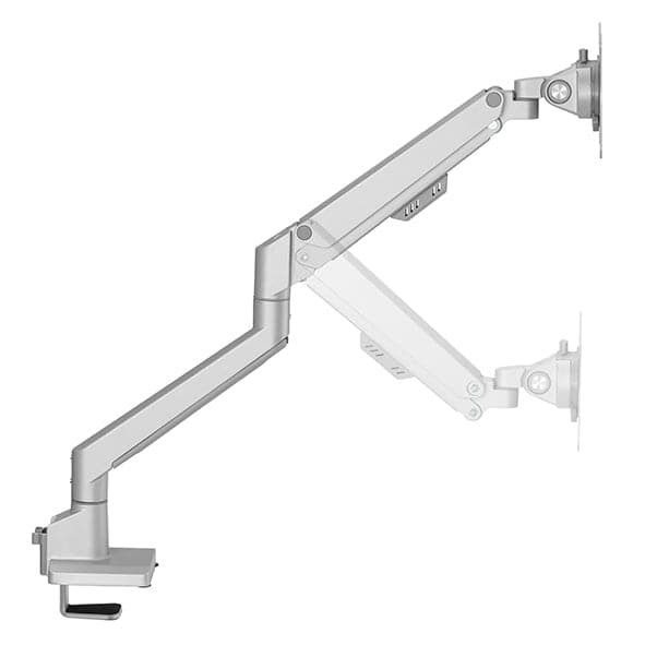 Single monitor arm 9Kg Silver with optional laptop docking
