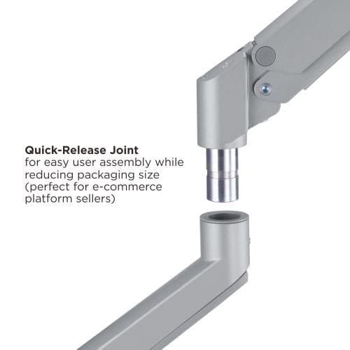 Single monitor arm 9Kg Black with optional laptop docking