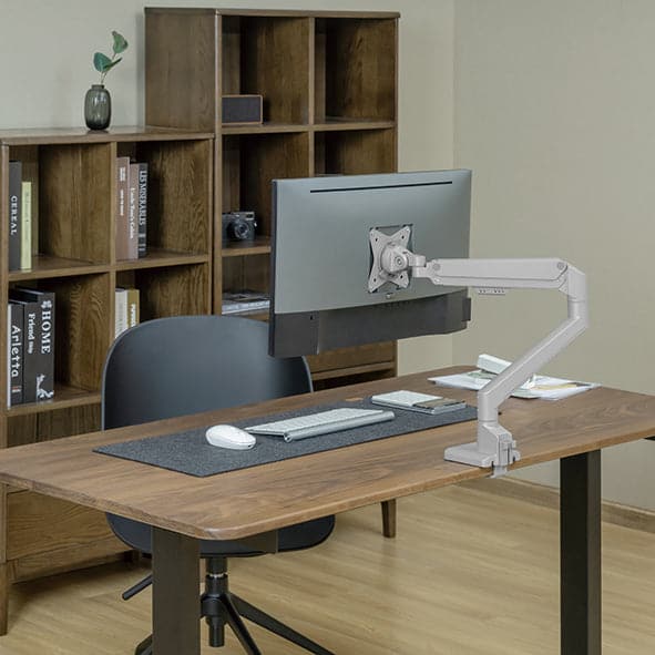 Single monitor arm 9Kg Silver with optional laptop docking
