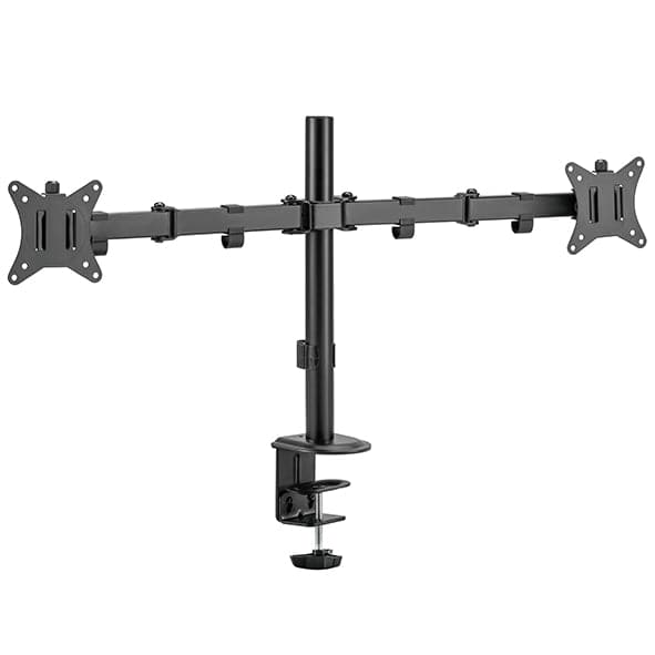 Static pole mounted articulated dual monitor arm 8Kg Capacity SMMA1060