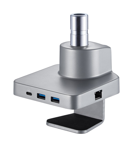 Single monitor arm 9Kg Silver with optional laptop docking