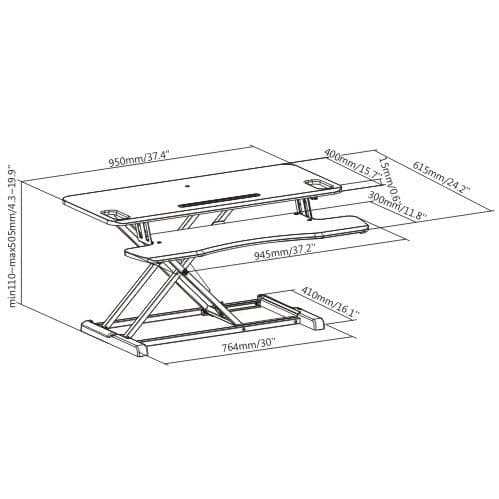 Sit stand desk-top workstation 950 Ergo