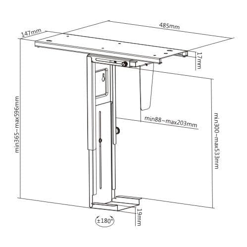 CPU mounting bracket swivel and slide